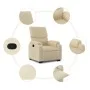 Cremefarbener Liegesessel aus Stoff von , Sessel - Ref: Foro24-3204833, Preis: 281,18 €, Rabatt: %