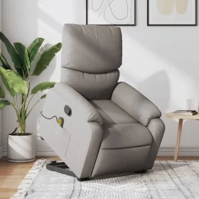 Sillón reclinable de masaje elevable tela gris taupé de , Sillones - Ref: Foro24-3204844, Precio: 333,94 €, Descuento: %