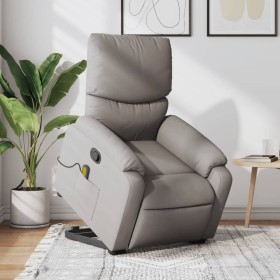 Sillón reclinable de masaje elevable tela gris taupé de , Sillones - Ref: Foro24-3204844, Precio: 315,56 €, Descuento: %