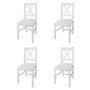 Sillas de comedor 4 unidades madera de pino blanco en Sillas de comedor | Comprar online en Foru.es