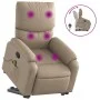 Sillón reclinable masaje pie cuero artificial color capuchino de , Sillones - Ref: Foro24-3204899, Precio: 288,54 €, Descuent...