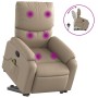 Sillón reclinable masaje pie cuero artificial color capuchino de , Sillones - Ref: Foro24-3204899, Precio: 270,81 €, Descuent...