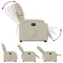 Sillón reclinable elevable eléctrico de cuero sintético crema de , Sillones - Ref: Foro24-3204901, Precio: 337,30 €, Descuent...