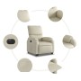 Sillón reclinable elevable eléctrico de cuero sintético crema de , Sillones - Ref: Foro24-3204901, Precio: 337,30 €, Descuent...