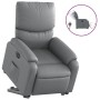 Sillón reclinable elevable eléctrico de cuero sintético gris de , Sillones - Ref: Foro24-3204903, Precio: 350,04 €, Descuento: %