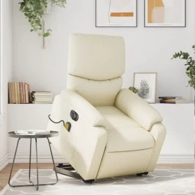 Sillón de masaje elevable eléctrico cuero sintético crema de , Sillones - Ref: Foro24-3204908, Precio: 365,90 €, Descuento: %