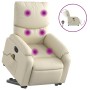 Sillón de masaje elevable eléctrico cuero sintético crema de , Sillones - Ref: Foro24-3204908, Precio: 351,95 €, Descuento: %