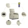 Sillón de masaje elevable eléctrico cuero sintético crema de , Sillones - Ref: Foro24-3204908, Precio: 365,90 €, Descuento: %