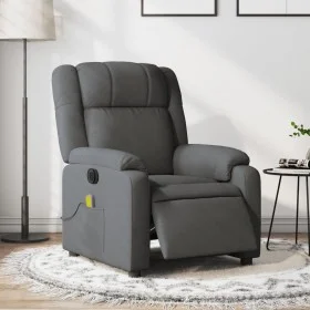 Sillón reclinable de masaje eléctrico tela gris oscuro de , Sillones - Ref: Foro24-3205191, Precio: 281,78 €, Descuento: %