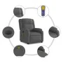 Sillón reclinable de masaje eléctrico tela gris oscuro de , Sillones - Ref: Foro24-3205191, Precio: 281,78 €, Descuento: %