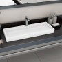Lavabo 120x46x11 cm resina mineral/mármol blanco de vidaXL, Lavabos - Ref: Foro24-144067, Precio: 255,76 €, Descuento: %