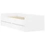 White bed frame with drawers 100x200 cm by , Beds and slatted bases - Ref: Foro24-3207336, Price: 181,39 €, Discount: %