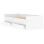 White bed frame with drawers 100x200 cm by , Beds and slatted bases - Ref: Foro24-3207336, Price: 181,39 €, Discount: %