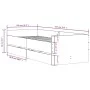 White bed frame with drawers 100x200 cm by , Beds and slatted bases - Ref: Foro24-3207336, Price: 181,39 €, Discount: %