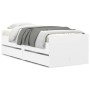 Estructura de cama con cajones blanco 90x200 cm de , Camas y somieres - Ref: Foro24-3207343, Precio: 177,58 €, Descuento: %