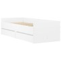 Estructura de cama con cajones blanco 90x200 cm de , Camas y somieres - Ref: Foro24-3207343, Precio: 177,58 €, Descuento: %