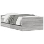 Estructura de cama con cajones gris Sonoma 100x200 cm de , Camas y somieres - Ref: Foro24-3207369, Precio: 172,57 €, Descuent...
