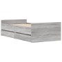 Estructura de cama con cajones gris Sonoma 100x200 cm de , Camas y somieres - Ref: Foro24-3207369, Precio: 172,57 €, Descuent...
