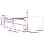 Estructura de cama con cajones gris Sonoma 100x200 cm de , Camas y somieres - Ref: Foro24-3207369, Precio: 172,57 €, Descuent...