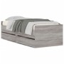Estructura de cama con cajones gris Sonoma 90x200 cm de , Camas y somieres - Ref: Foro24-3207348, Precio: 178,81 €, Descuento: %