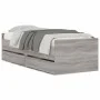Estructura de cama con cajones gris Sonoma 90x200 cm de , Camas y somieres - Ref: Foro24-3207348, Precio: 173,89 €, Descuento: %