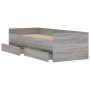 Estructura de cama con cajones gris Sonoma 90x200 cm de , Camas y somieres - Ref: Foro24-3207348, Precio: 178,81 €, Descuento: %
