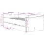 Estructura de cama con cajones gris Sonoma 90x200 cm de , Camas y somieres - Ref: Foro24-3207348, Precio: 178,81 €, Descuento: %