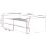 Estructura de cama con cajones gris Sonoma 90x200 cm de , Camas y somieres - Ref: Foro24-3207348, Precio: 173,89 €, Descuento: %