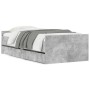 Estructura de cama con cajones gris hormigón 90x200 cm de , Camas y somieres - Ref: Foro24-3207374, Precio: 189,55 €, Descuen...