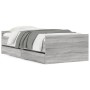 Estructura de cama con cajones gris Sonoma 90x190 cm de , Camas y somieres - Ref: Foro24-3207383, Precio: 161,66 €, Descuento: %