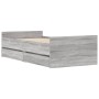 Estructura de cama con cajones gris Sonoma 90x190 cm de , Camas y somieres - Ref: Foro24-3207383, Precio: 161,66 €, Descuento: %