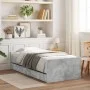 Estructura de cama con cajones gris hormigón 90x190 cm de , Camas y somieres - Ref: Foro24-3207381, Precio: 172,97 €, Descuen...