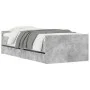 Estructura de cama con cajones gris hormigón 90x190 cm de , Camas y somieres - Ref: Foro24-3207381, Precio: 172,97 €, Descuen...