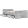 Estructura de cama con cajones gris hormigón 90x190 cm de , Camas y somieres - Ref: Foro24-3207381, Precio: 172,97 €, Descuen...