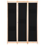 Biombo divisor 3 paneles de tela negro 120x170x4 cm de vidaXL, Divisores de ambientes - Ref: Foro24-248183, Precio: 51,35 €, ...