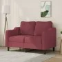 Sofá de 2 plazas de tela rojo tinto 120 cm de , Sofás - Ref: Foro24-359357, Precio: 208,94 €, Descuento: %