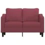 Sofá de 2 plazas de tela rojo tinto 120 cm de , Sofás - Ref: Foro24-359357, Precio: 208,94 €, Descuento: %