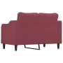 Sofá de 2 plazas de tela rojo tinto 120 cm de , Sofás - Ref: Foro24-359357, Precio: 208,94 €, Descuento: %