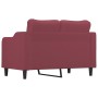 Sofá de 2 plazas de tela rojo tinto 120 cm de , Sofás - Ref: Foro24-359357, Precio: 201,16 €, Descuento: %