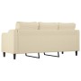 Sofá de 3 plazas de tela crema 180 cm de , Sofás - Ref: Foro24-359369, Precio: 338,38 €, Descuento: %