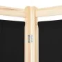 Biombo divisor 3 paneles de tela negro 120x170x4 cm de vidaXL, Divisores de ambientes - Ref: Foro24-248183, Precio: 49,71 €, ...