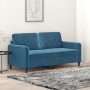 Sofá de 2 plazas terciopelo azul 140 cm de , Sofás - Ref: Foro24-359451, Precio: 253,70 €, Descuento: %