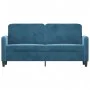 Sofá de 2 plazas terciopelo azul 140 cm de , Sofás - Ref: Foro24-359451, Precio: 248,96 €, Descuento: %