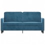 Sofá de 2 plazas terciopelo azul 140 cm de , Sofás - Ref: Foro24-359451, Precio: 253,70 €, Descuento: %