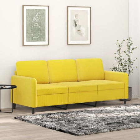 Sofá de 3 plazas terciopelo amarillo 180 cm de , Sofás - Ref: Foro24-359458, Precio: 290,35 €, Descuento: %