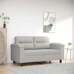 Sofá de 2 plazas de tela de microfibra gris claro 120 cm de , Sofás - Ref: Foro24-359556, Precio: 259,68 €, Descuento: %