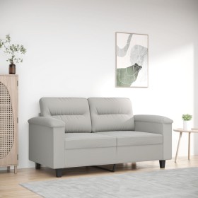 Sofá de 2 plazas de tela de microfibra gris claro 120 cm de , Sofás - Ref: Foro24-359556, Precio: 264,08 €, Descuento: %