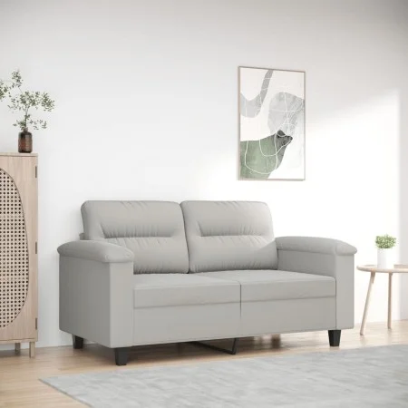 Sofá de 2 plazas de tela de microfibra gris claro 120 cm de , Sofás - Ref: Foro24-359556, Precio: 259,68 €, Descuento: %