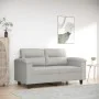 Sofá de 2 plazas de tela de microfibra gris claro 120 cm de , Sofás - Ref: Foro24-359556, Precio: 259,68 €, Descuento: %