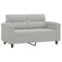 Sofá de 2 plazas de tela de microfibra gris claro 120 cm de , Sofás - Ref: Foro24-359556, Precio: 259,68 €, Descuento: %